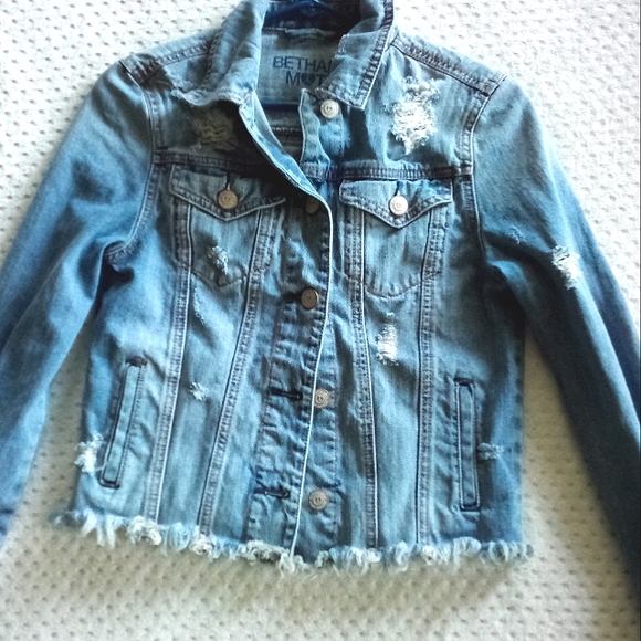 Aeropostale punk rock denim jean jacket for the punk in us all! - Picture 9 of 13